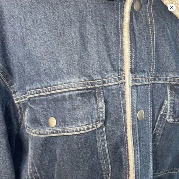Eddie Bauer Sherpa Lined Jean Jacket Men's Size XL - Picture 3 of 11